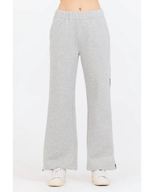 Vintage Havana Contrast Zipper Pant - Gray