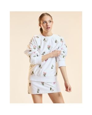 Cynthia Rowley Embroidered Mini Skirt - White