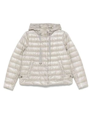 Herno Padded Taupe Ultralight Jacket - White