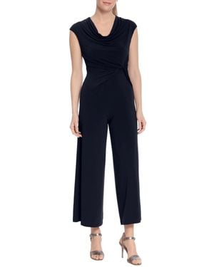London Times Sleeveless Wide Leg Jumpsuit - Blue