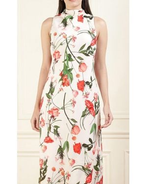 Ted Baker Joiya Cowl Neck Sleeveless Satin Dress in Blue | Lyst