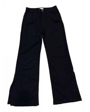Bella Dahl Cotton Side Slit Pants - Blue