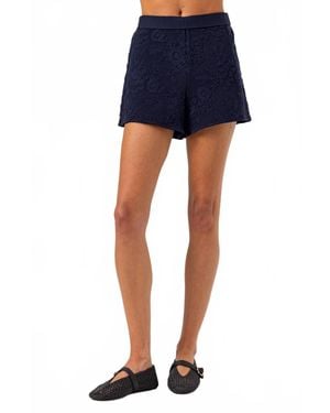 Sundays Rosina Tonal Lace Shorts - Blue
