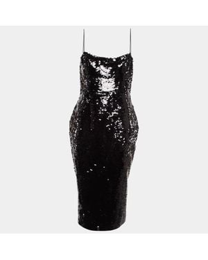 Alex Perry Sequin Sleeveless Dress - Black