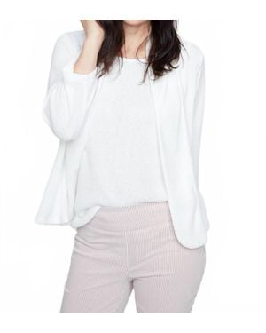 Renuar Shawl Lapel Cardigan - White