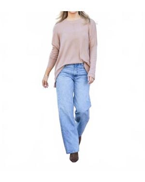 Karlie Cashmere Crew Sweater - Blue