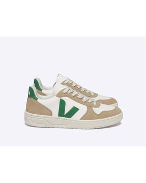 Veja V-10 Chromefree Leather Sneakers - White
