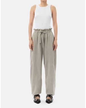 Ganni Light Melange Suiting Pants - Gray