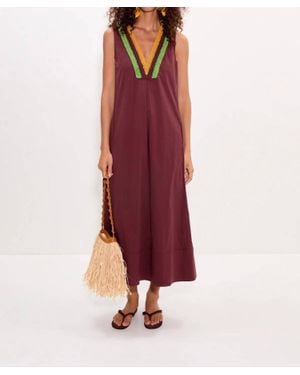 Simon Miller Mar Crochet Poplin Dress - Red
