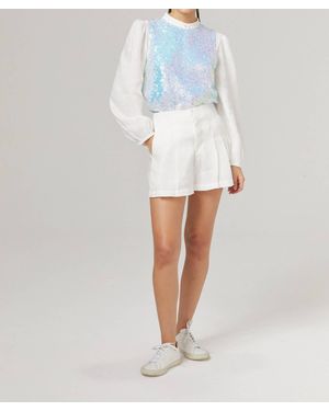 Lanhtropy Mermaid Sequin Top - White