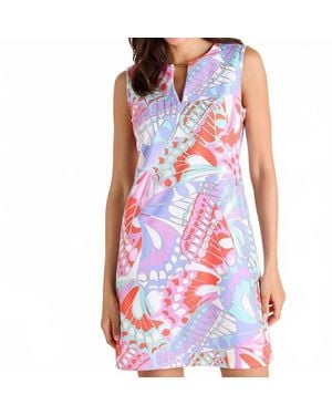 Jude Connally Nadine Dress Gilded Butterfly Mosaic Dress - White