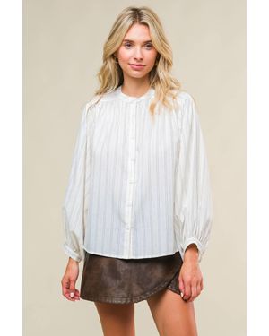 TRUEDAMES Clean Aesthetic Woven Top - White
