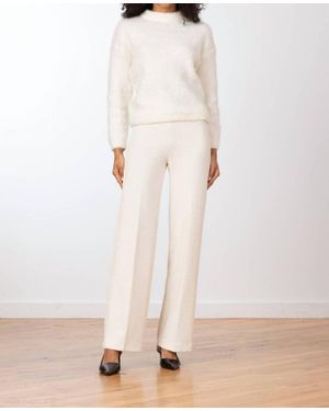 Avenue Montaigne Flavia Long Wide Leg Pants - Natural