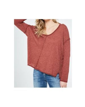 Project Social T Get Up & Go Long Sleeve Tee - Red