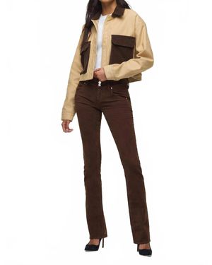 Hudson Jeans Beth Corduroy Mid-Rise Baby Boot Pant - Brown