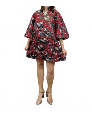 Jodifil After Hours Brocade Mini Dress - Red