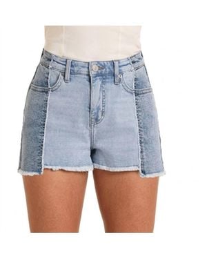 Rock & Roll Denim Two Tone Denim Shorts - Blue