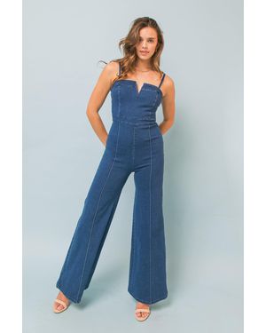 TRUEDAMES Making Magic Denim Jumpsuit - Blue