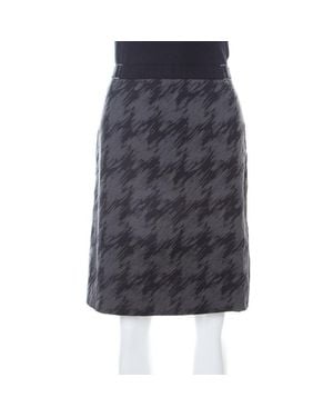 BOSS Dark Cotton A Line Short Skirt - Gray