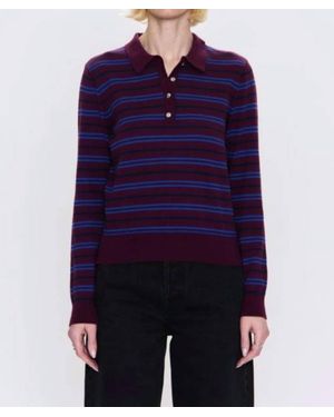 Pistola Greta Long Sleeve Polo Sweater - Blue