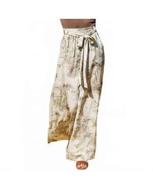 Dress Forum Bar Harbor Looped Belt Pants - Natural