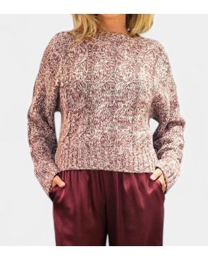 SABLYN Tristan Cable Knit Sweater - Red