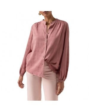Sanctuary As You Are Button Front Blouse - Red