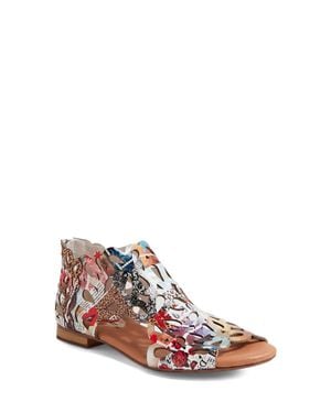 DJANGO & JULIETTE Pietro Flat Leather Sandals - White