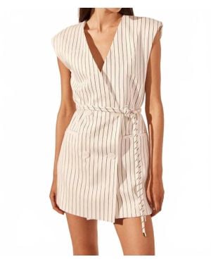 Shona Joy Harley Sleeveless Blazer Dress - White