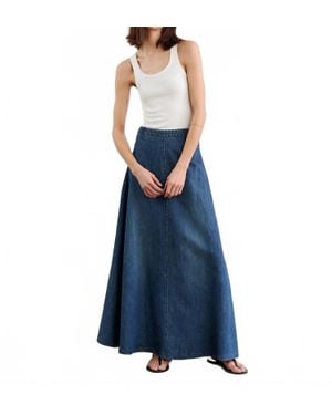 Nili Lotan Astrid Denim Skirt - Blue