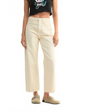 Just Black Denim Barrel Jean Twist Pants - Natural