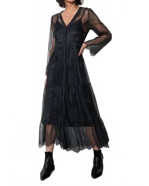 Greylin Emma Button Up Dress - Black