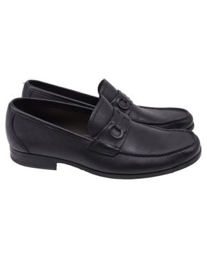 Ferragamo Ferragamo Gancini Loafers - Black