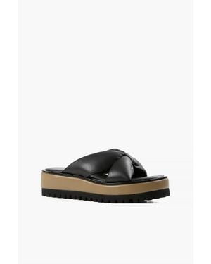 All Black Geisha Sandals - White