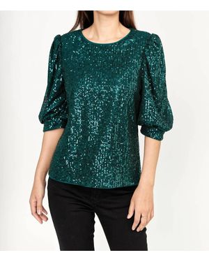 FRANK LYMAN Sequins Top - Green