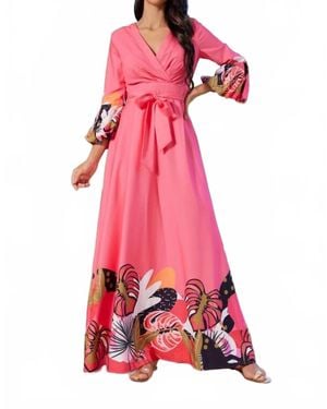 JBLA Long Sleeve Maxi Dress - Red