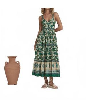 Mo Maya Mojo Bustier Maxi Dress - Green