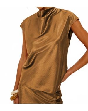 Rails Loretta Cowlneck Top - Brown