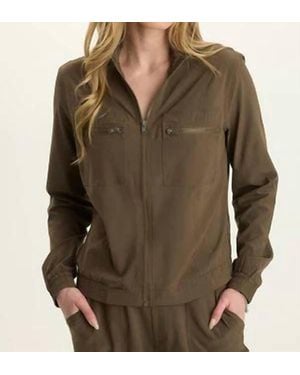 XCVI Active Quinn Bomber Jacket - Green