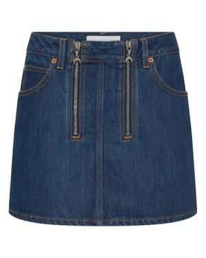 Marine Serre Midnight Denim Mini Skirt - Blue
