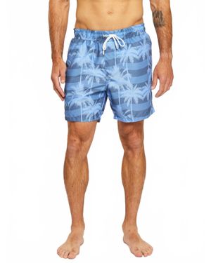 Sol Angeles Palm Waves Swim Short - Blue
