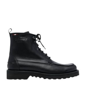 Bally Moc Toe Leather Boots - Black