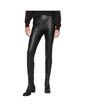 BOSS Taslimah Faux Leather Skinny Pants - Black