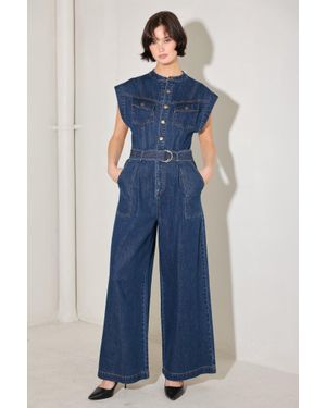 TRUEDAMES True Love Denim Jumpsuit - Blue
