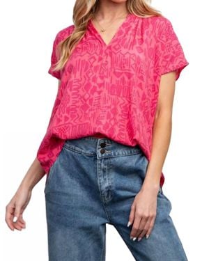 Easel The Peach Blossom Top - Pink