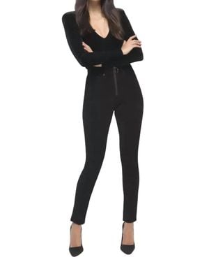 GOOD AMERICAN Legs Velvet Pants - Black