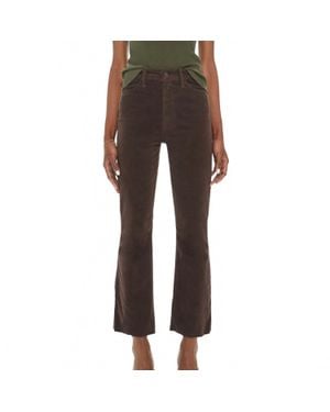 Mother Hustler Ankle Fray Jeans - Brown
