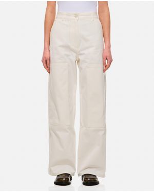 Cecilie Bahnsen Wide-Leg Virgin Denim Pants - White