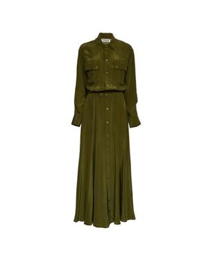 Essentiel Antwerp Jebba Layered Oversize Maxi Dress - Green