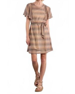 Lili Sidonio Chevron Dress - Natural